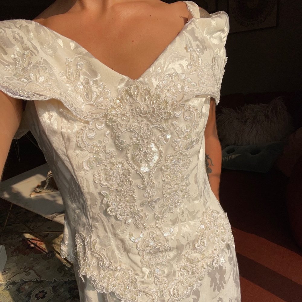 Vintage custom made wedding dress
